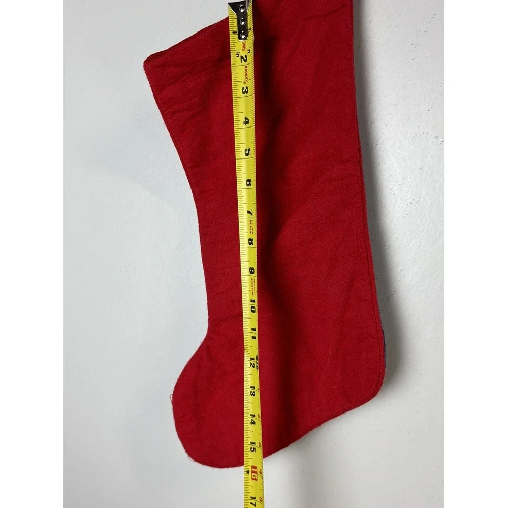 Needlepoint Christmas Stocking Snowman GUC